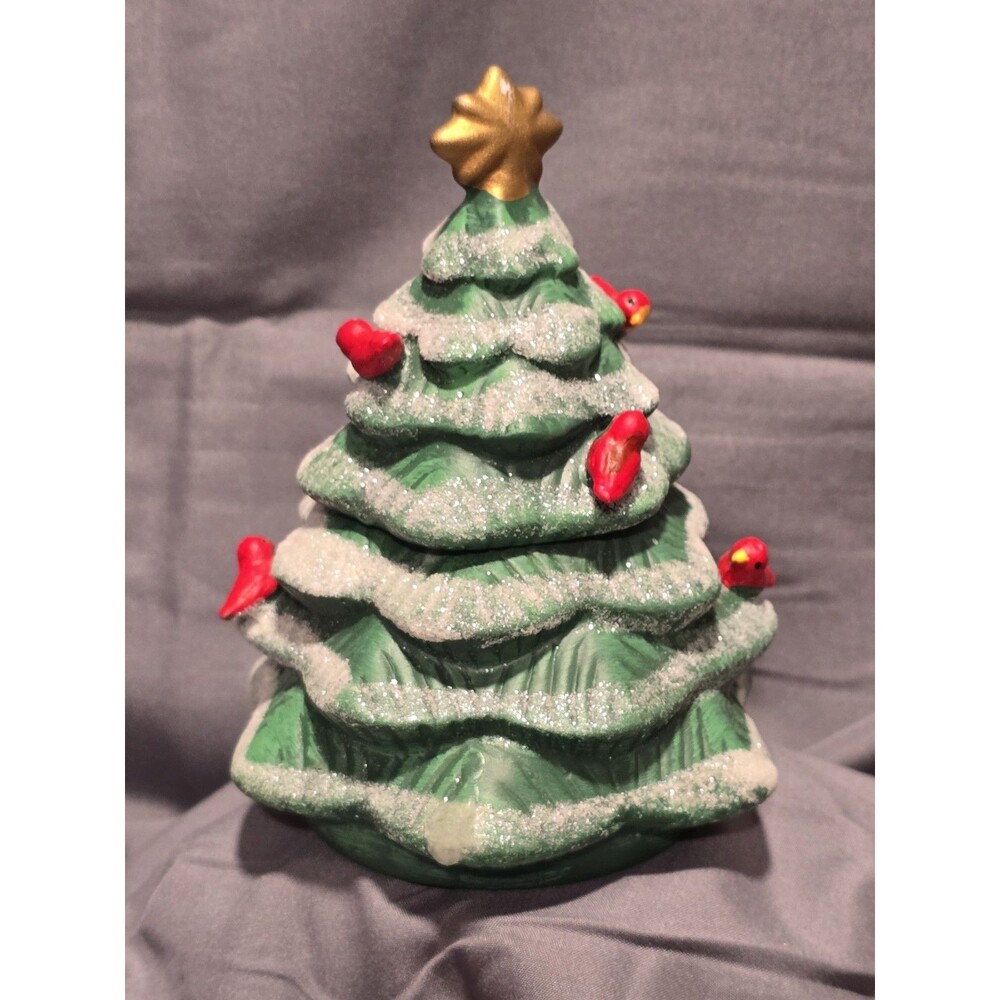 The Candle Company Christmas Tree Candle Holder Tree Cardinals And Star